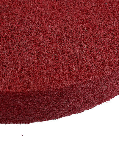 Harfington 18 Hole Dia 180 Grit Nylon Fiber Wheel Abrasive Polishing Buffing Dark Red