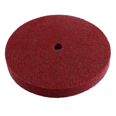 Harfington 18 Hole Dia 180 Grit Nylon Fiber Wheel Abrasive Polishing Buffing Dark Red
