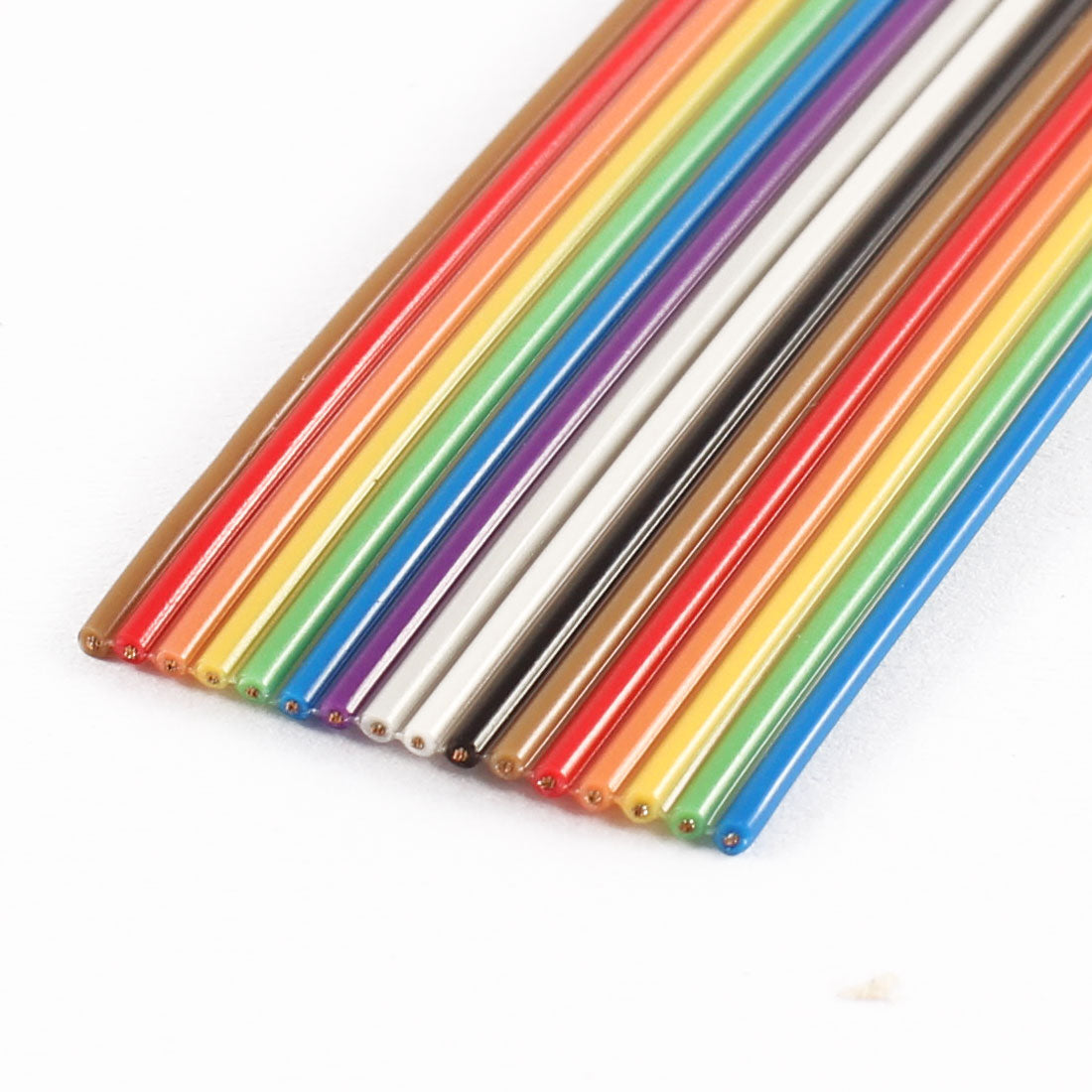 Harfington 13Ft 4M Length 16 Way 16 Pin Rainbow Color Flat Ribbon Cable IDC Wire 1.27mm Spacing DIY
