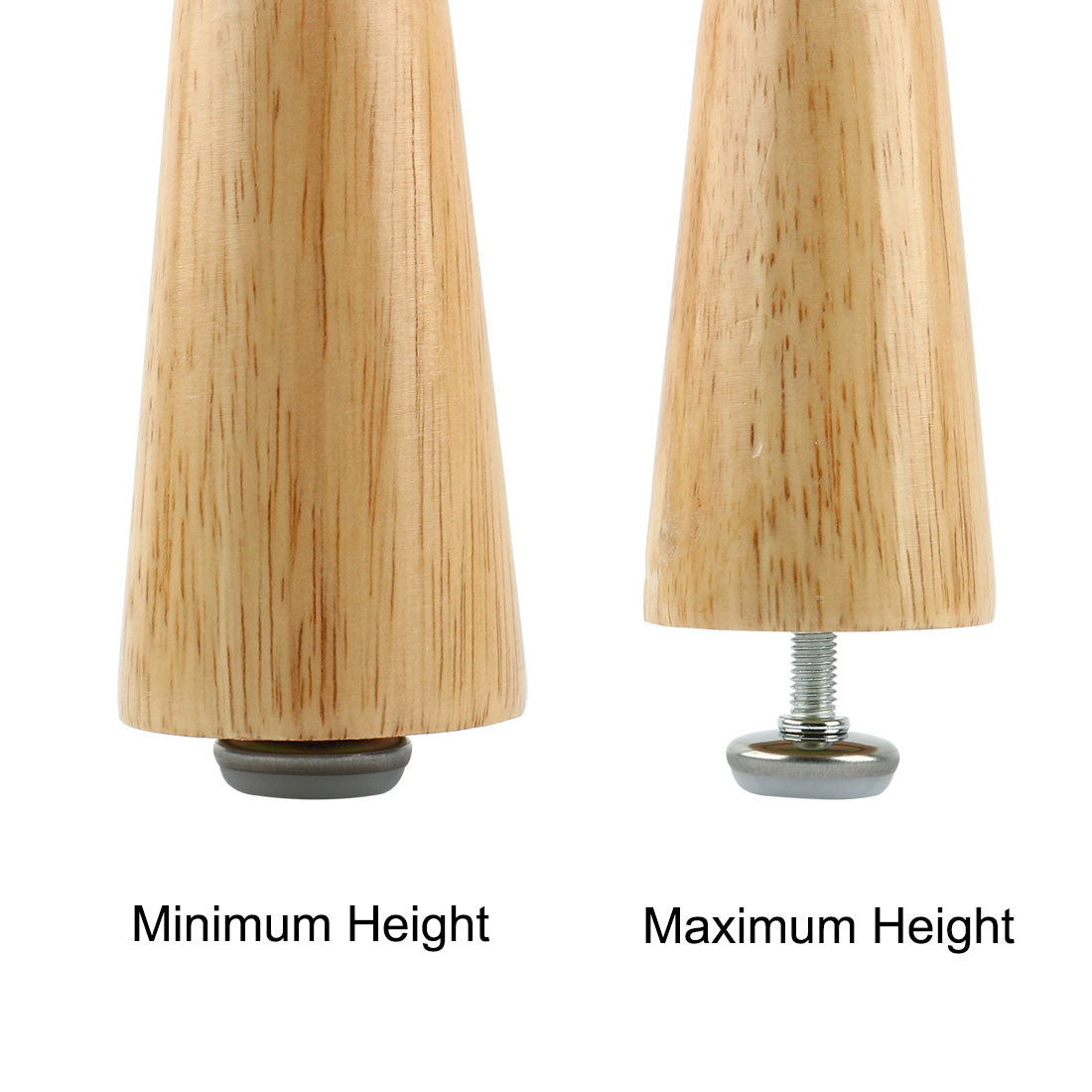 uxcell Uxcell M6x24mm Adjustable Thread 29mm Base Screw On Furniture Glide Leveling Feet 16Pcs