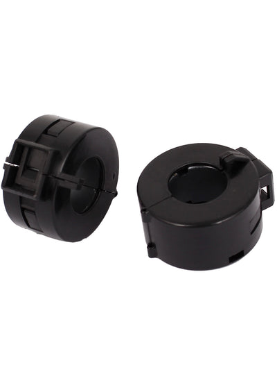 Harfington 12Pcs Black 15mm Dia Cord Clip On EMI RFI Noise Ferrite Suppressor Filter
