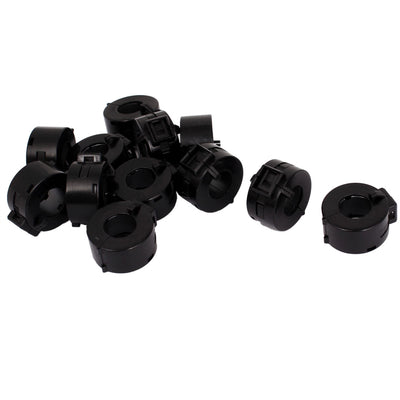 Harfington 12Pcs Black 15mm Dia Cord Clip On EMI RFI Noise Ferrite Suppressor Filter