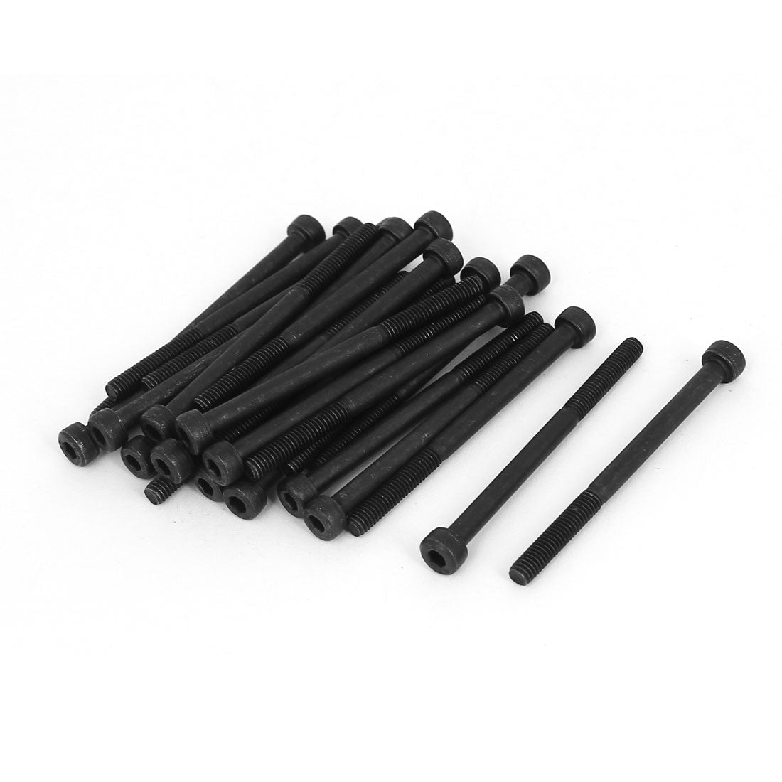 Harfington M4x55mm 12.9 Alloy Steel Hex Bolt Socket Head Cap Machine Screws Black 25Pcs