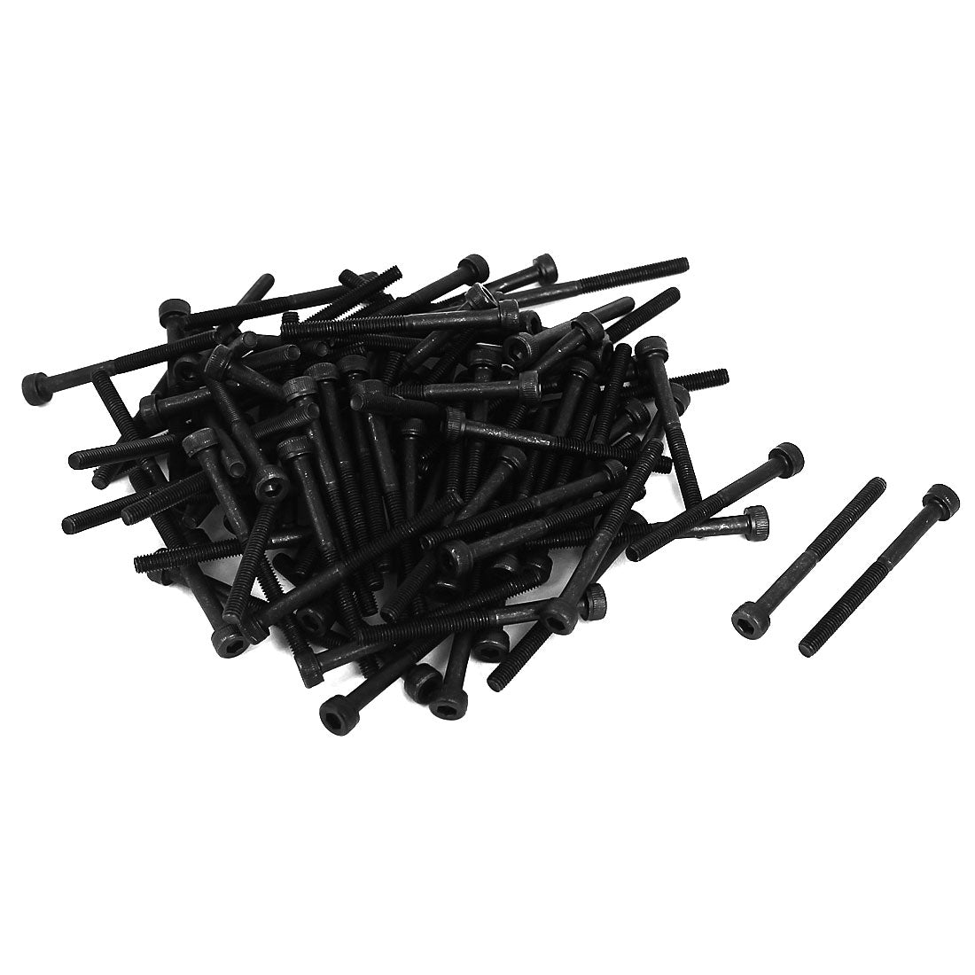 Harfington M3x35mm 12.9 Alloy Steel Hex Bolt Socket Head Cap Machine Screws Black 100Pcs