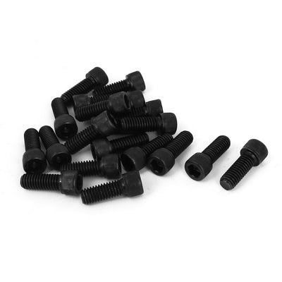 Harfington 3/8"x1" 12.9 Alloy Steel Hex Bolt Socket Head Cap Machine Screws Black 20Pcs