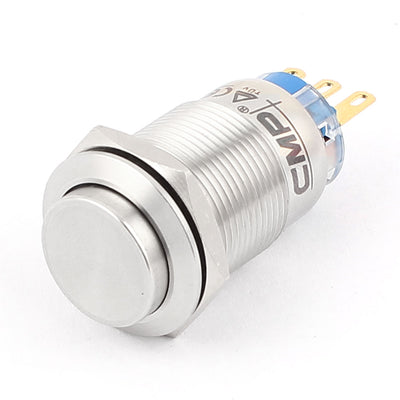 Harfington 19 mm montiertes Gewinde, 3-polig, SPDT, hoher Kopf, verriegelnder Drucktastenschalter