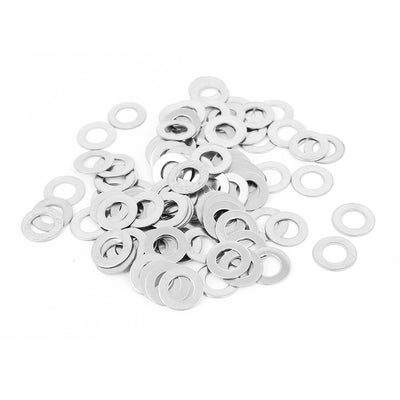 Harfington 100Pcs M6x12mmx0.5mm Stainless Steel Metric Round Flat Washer for Bolt Screw