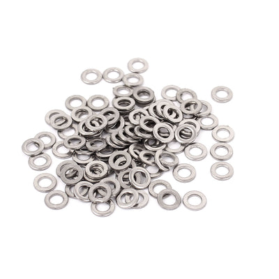 Harfington 100Pcs M3x6mmx0.8mm Stainless Steel Metric Round Flat Washer for Bolt Screw