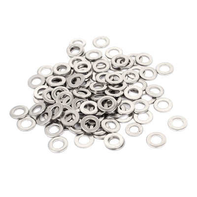 Harfington 100Pcs M5x10mmx1mm Stainless Steel Round Flat Washer