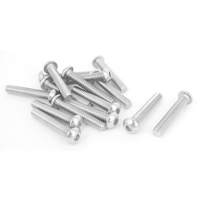Harfington 15pcs 1/4"-20x1-1/2" Stainless Steel Hex Socket Button Head Bolts Screws