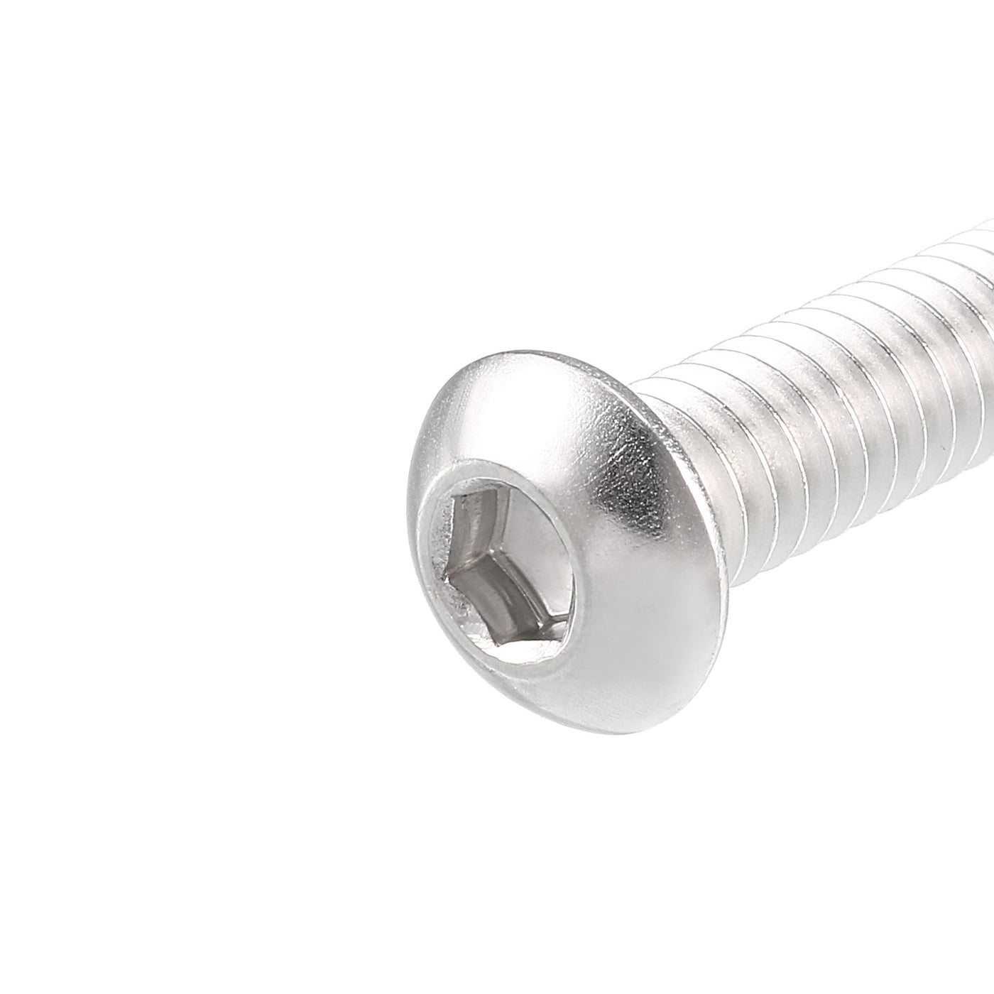 Harfington 50pcs 1/4"-20UNC x1" Stainless Steel Hex Socket Button Head Bolts Screws