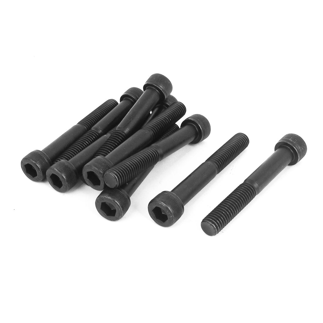 Harfington 10Pcs M10x70mm Metric 12.9 Alloy Steel Black Hex Socket Head Cap Screws Bolts