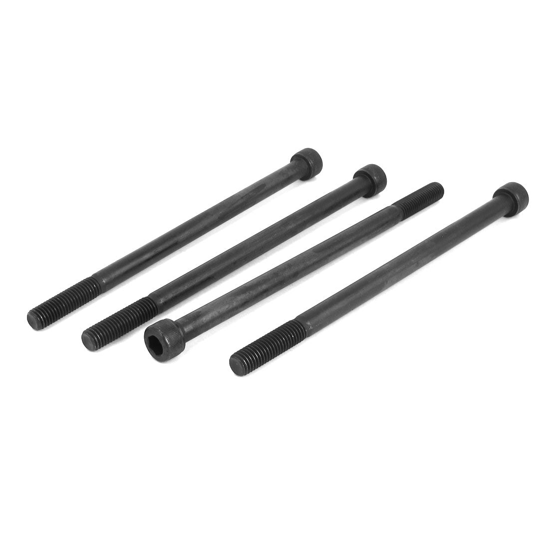 Harfington M10x180mm Metric 12.9 Alloy Steel Hex Socket Head Cap Screws Bolts Black 4Pcs