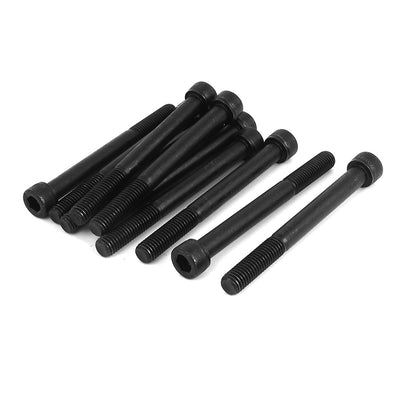 Harfington M10x100mm Metric 12.9 Alloy Steel Hex Socket Head Cap Screws Bolts Black 10Pcs