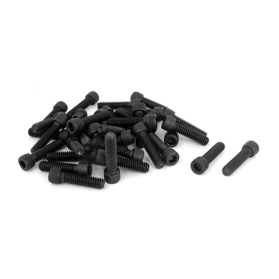 Harfington 50Pcs 1/4"-20X1" 12.9 Alloy Steel Black Hex Socket Head Cap Screws Bolts