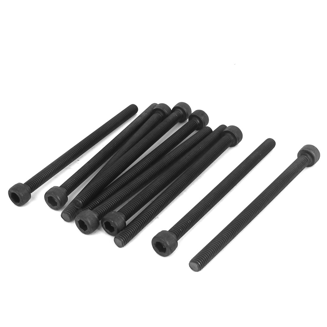 Harfington 10Pcs M6x90mm Metric 12.9 Alloy Steel Black Hex Socket Head Cap Screws Bolts