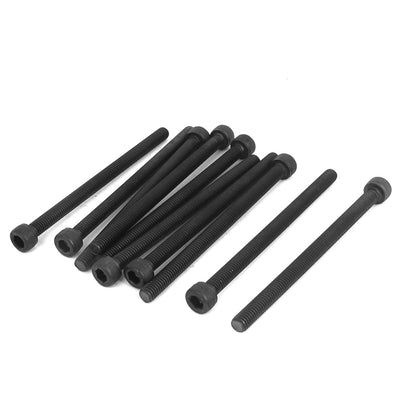 Harfington 10Pcs M6x90mm Metric 12.9 Alloy Steel Black Hex Socket Head Cap Screws Bolts