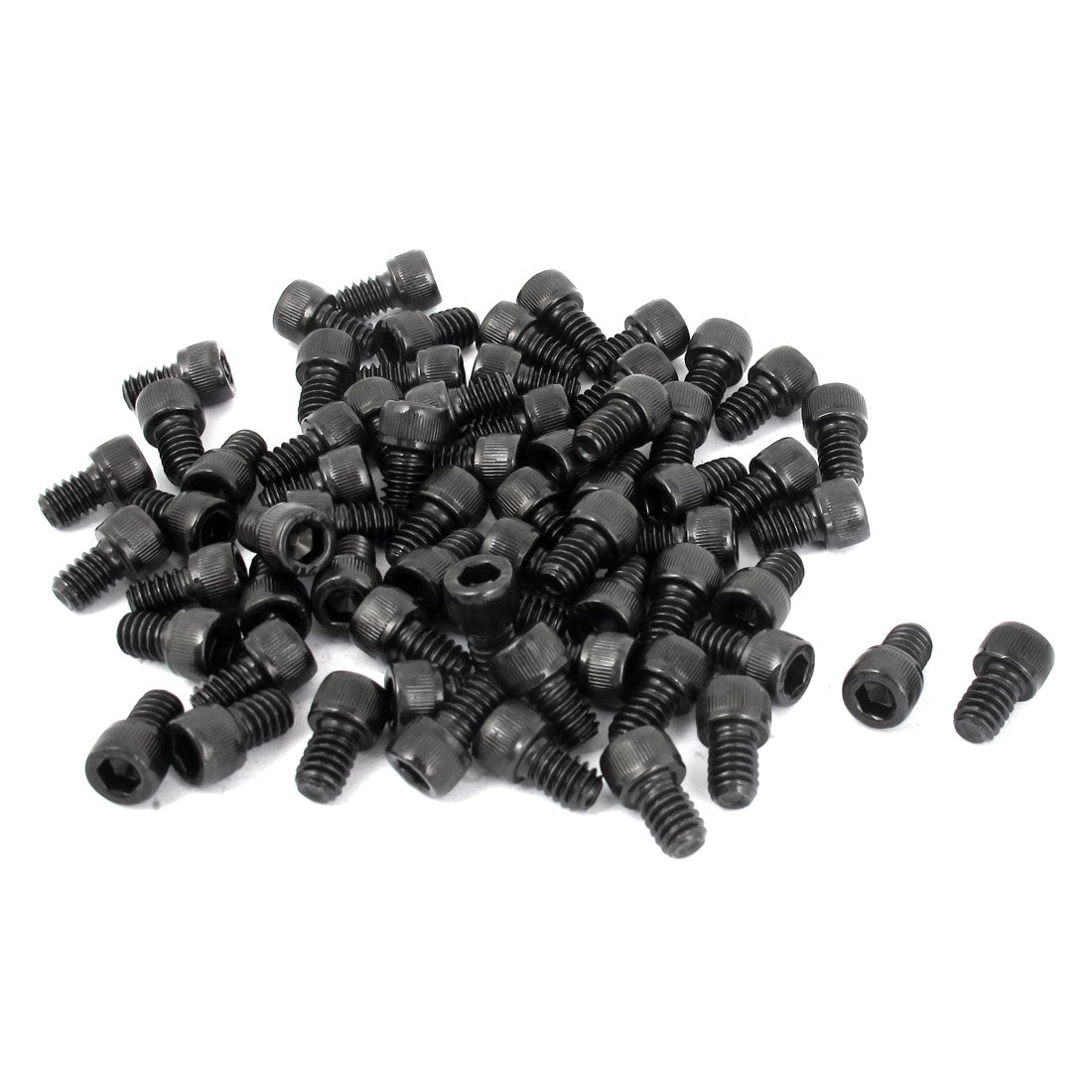 Harfington 100Pcs 1/4"-20x3/8" 12.9 Alloy Steel Black Hex Socket Head Cap Screws Bolts