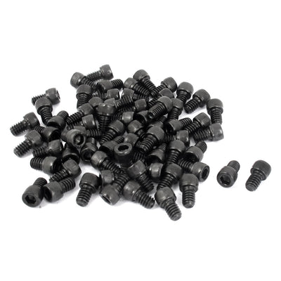 Harfington 100Pcs 1/4"-20x3/8" 12.9 Alloy Steel Black Hex Socket Head Cap Screws Bolts