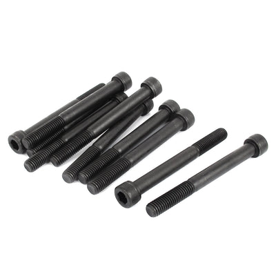 Harfington 10Pcs M10x95mm 12.9 Alloy Steel Black Hex Socket Head Cap Screws Bolts