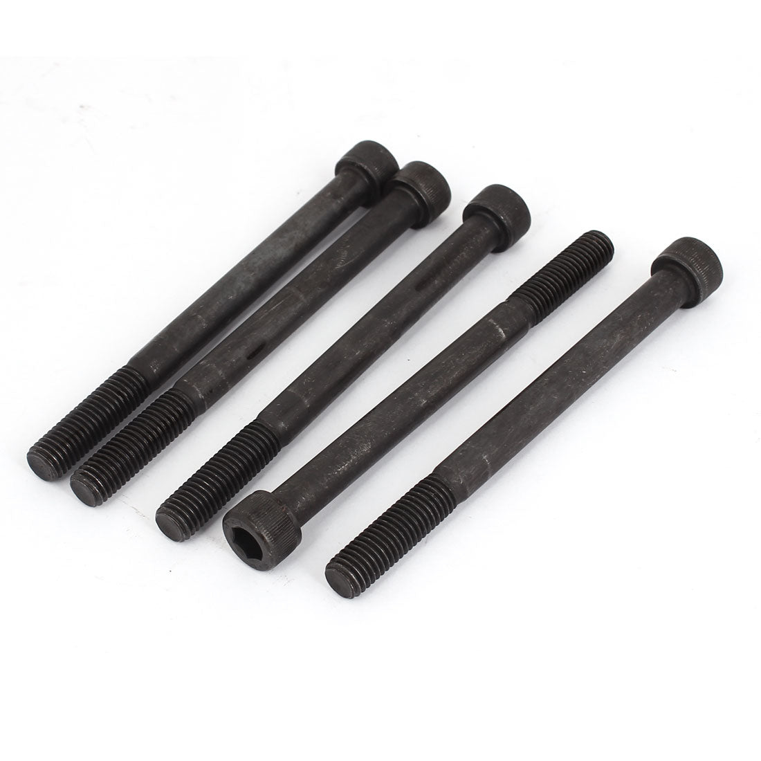 Harfington M10 x 120mm 12.9 Alloy Steel Hex Socket Head Cap Screw Bolt Black 5pcs