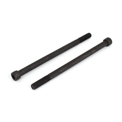 Harfington M12 x 200mm 12.9 Alloy Steel Hex Socket Head Cap Screw Bolt Black 2pcs