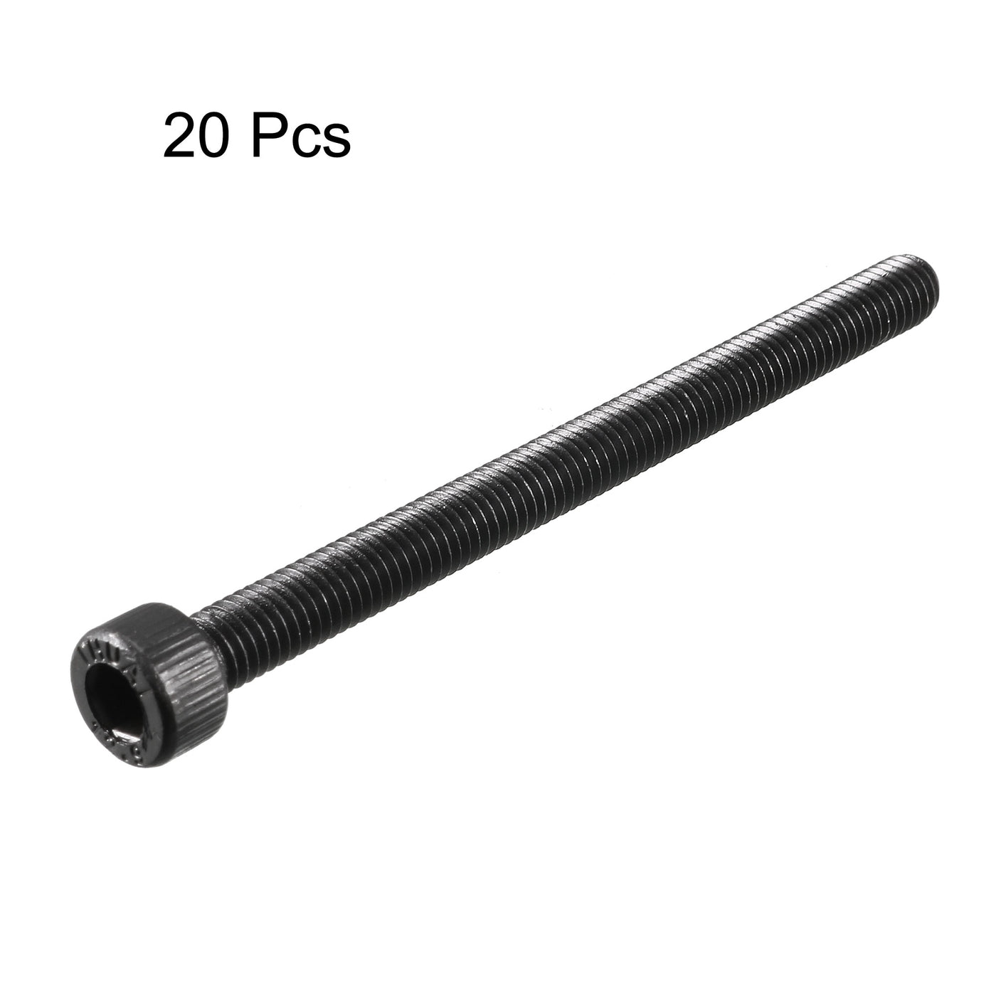 Harfington M5 x 65mm 12.9 Alloy Steel Machine Bolt Hex Socket Head Cap Screws Black 20pcs