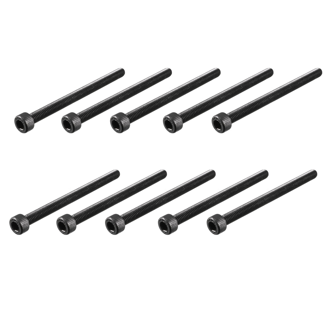 Harfington M5 x 65mm 12.9 Alloy Steel Machine Bolt Hex Socket Head Cap Screws Black 20pcs