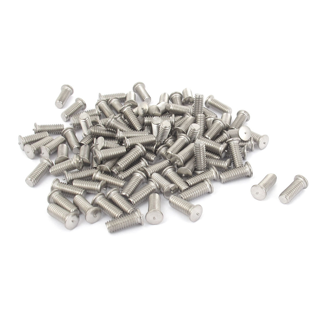 Harfington M4x10mm 304 Stainless Steel Welding Stud Machinery Screws w Soldered Dot 100Pcs