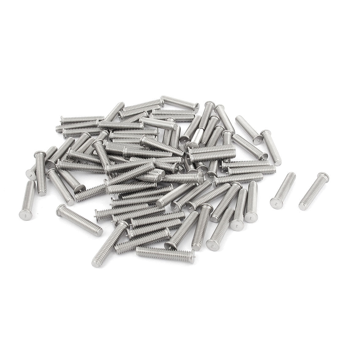 Harfington M4x20mm 304 Stainless Steel Welding Stud Machinery Screws w Soldered Dot 100Pcs