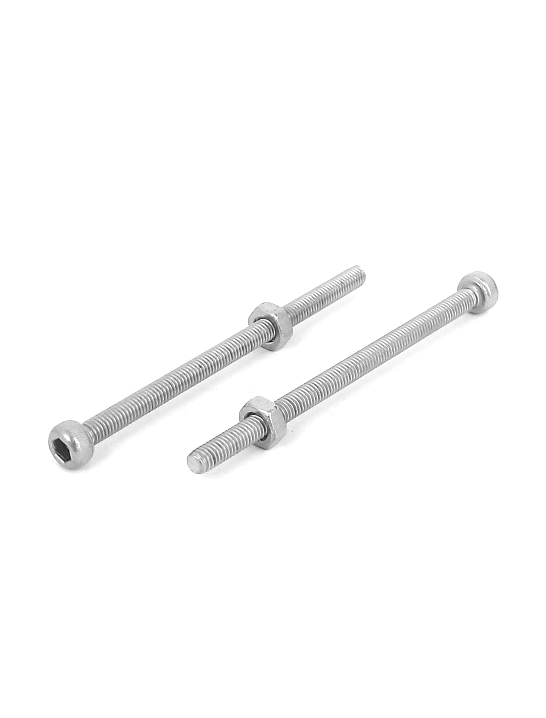 Harfington M3x50mm Stainless Steel Hex Socket Head Knurled Cap Screws Bolts Nut Set 20Pcs