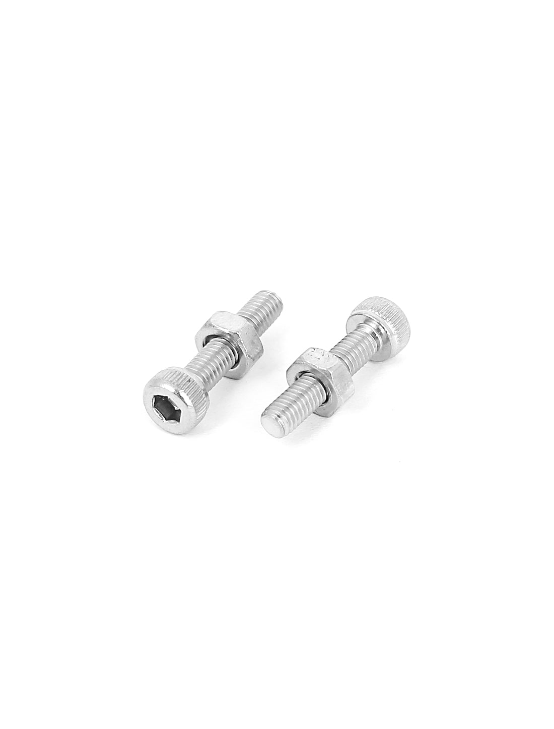 Harfington M3x14mm Stainless Steel Hex Socket Head Knurled Cap Screws Bolts Nut Set 20Pcs