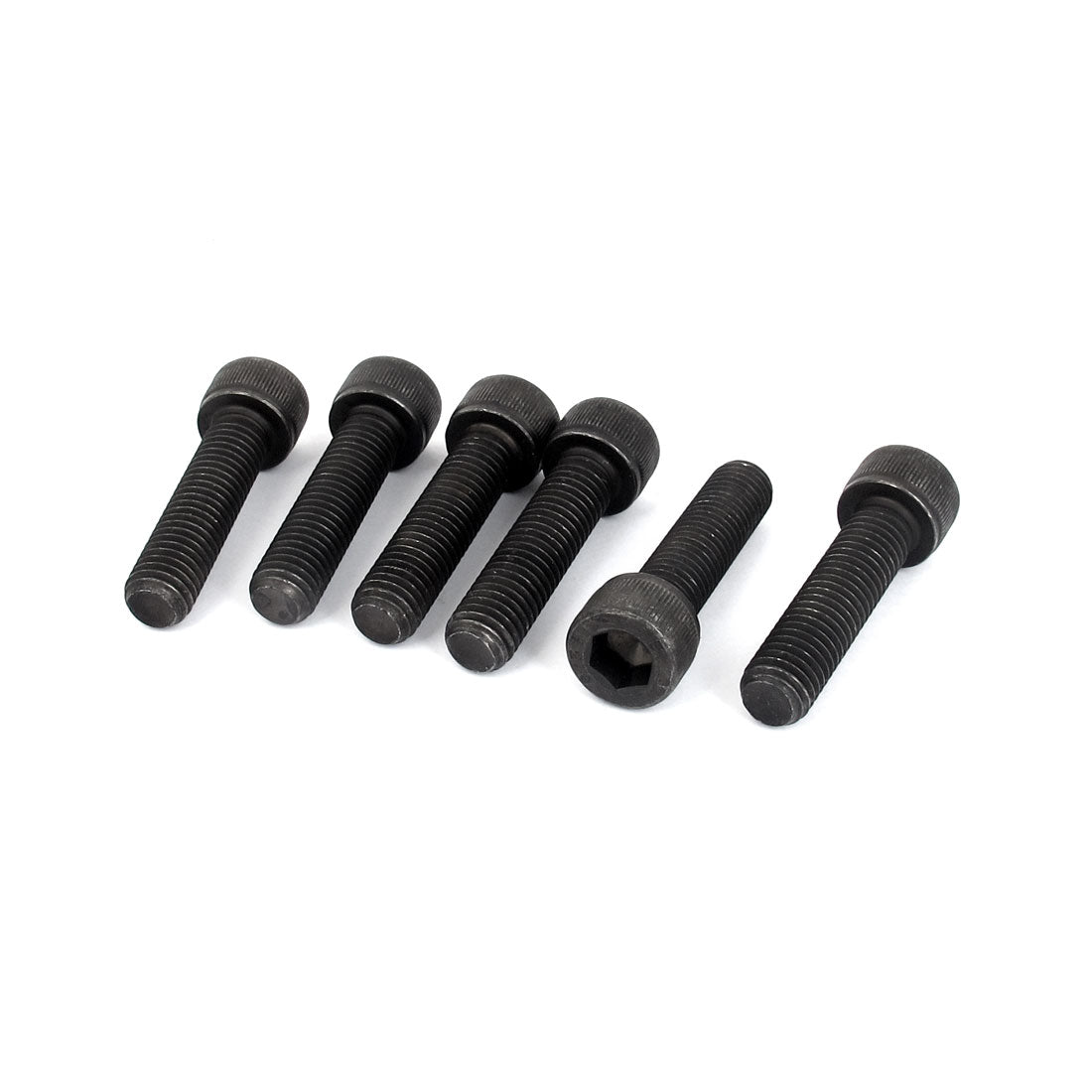 Harfington M10 x 40mm 12.9 Alloy Steel Machine Bolt Hex Socket Head Cap Screws Black 6pcs