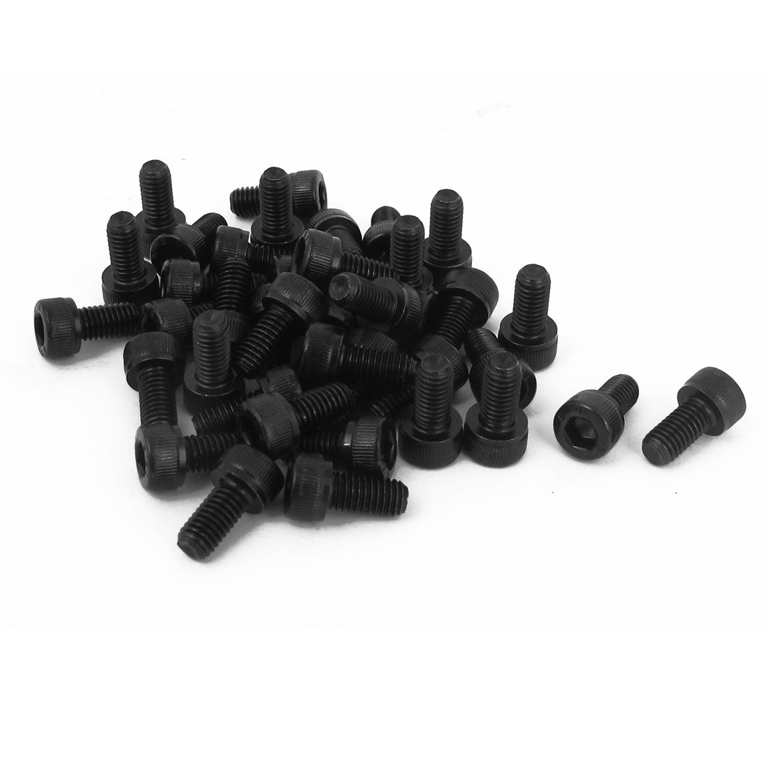 Harfington M5 x 10mm 12.9 Alloy Steel Machine Bolt Hex Socket Head Cap Screws Black 50pcs
