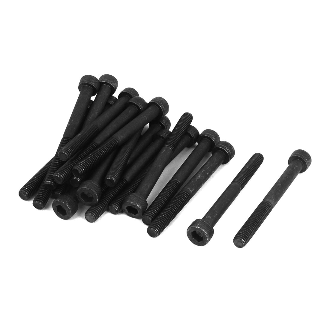 Harfington M5 x 50mm 12.9 Alloy Steel Hex Socket Head Cap Screw Bolt Black 20pcs