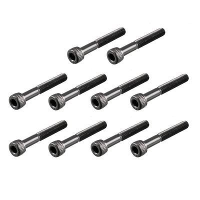 Harfington M4 x 30mm 12.9 Alloy Steel Hex Socket Head Cap Screws Bolts Black 25pcs