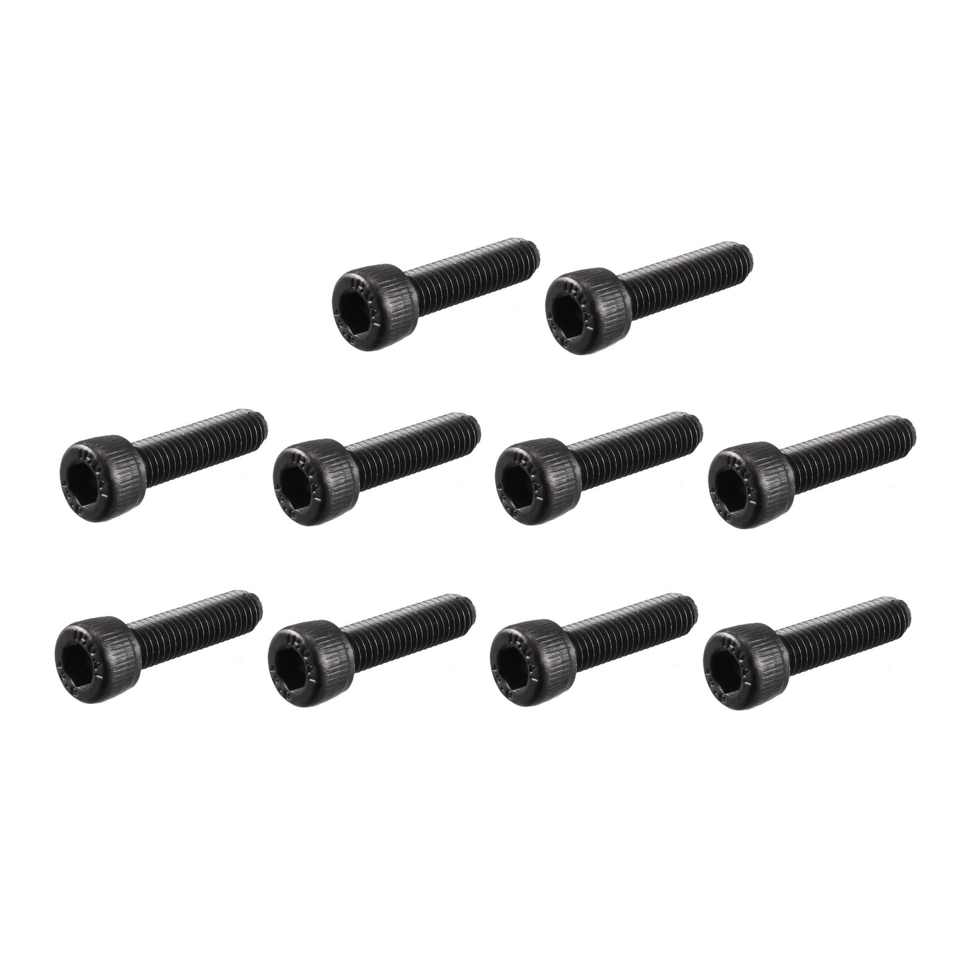 Harfington M5 x 20mm 12.9 Alloy Steel Machine Bolt Hex Socket Head Cap Screws Black 30pcs