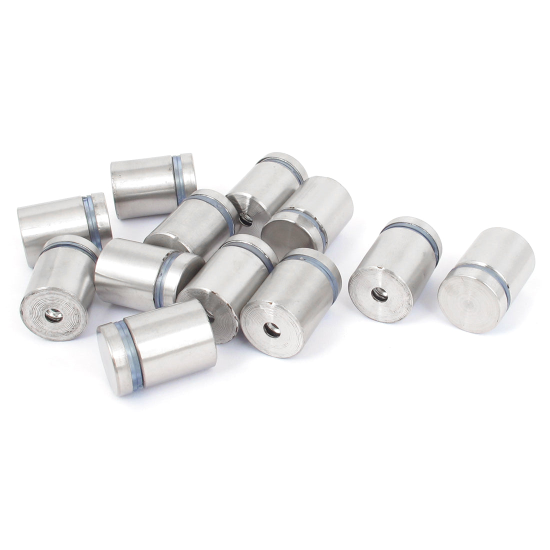 Harfington 19mm x 25mm Stainless Steel Advertising Frameless Glass Standoff Pins 12pcs