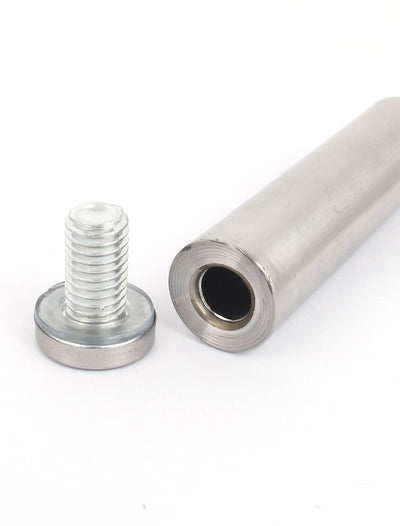 Harfington 19mm x 80mm Stainless Steel Advertising Frameless Glass Standoff Pin Clamp 8pcs