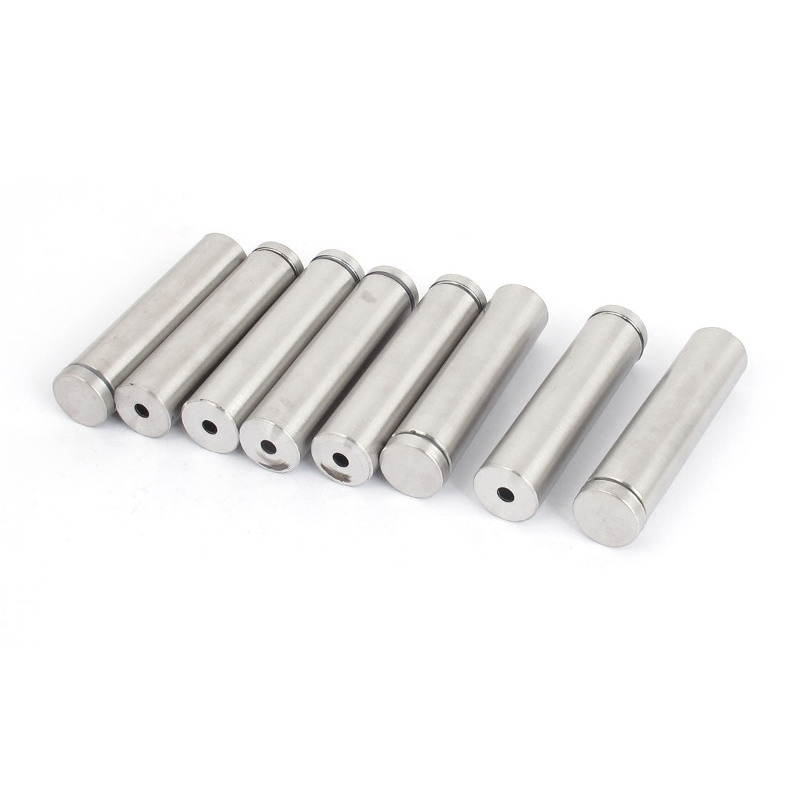 Harfington 19mm x 80mm Stainless Steel Advertising Frameless Glass Standoff Pin Clamp 8pcs