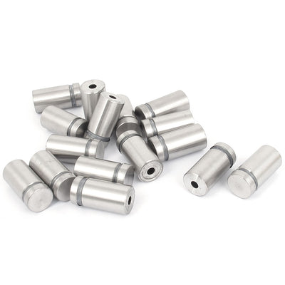 Harfington 16mm x 30mm Stainless Steel Advertising Frameless Glass Standoff Pins 16pcs