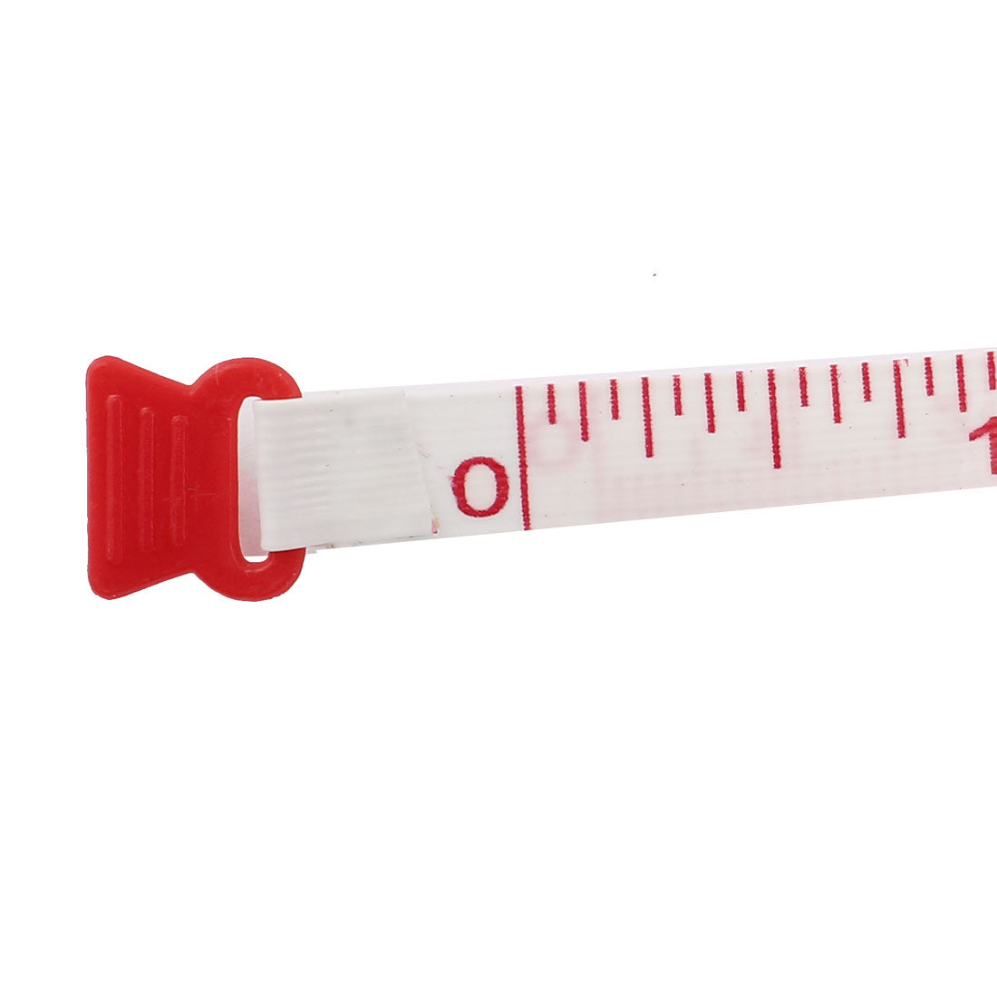 Harfington Plastic Heart Shaped Retractable Measuring Tape Ruler Keyring 1.5M Red