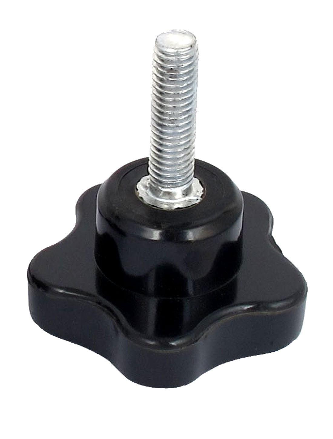 Harfington 48mm Star Head M8x30mm Male Thread Screw on Clamping Knob Grip Black 2pcs