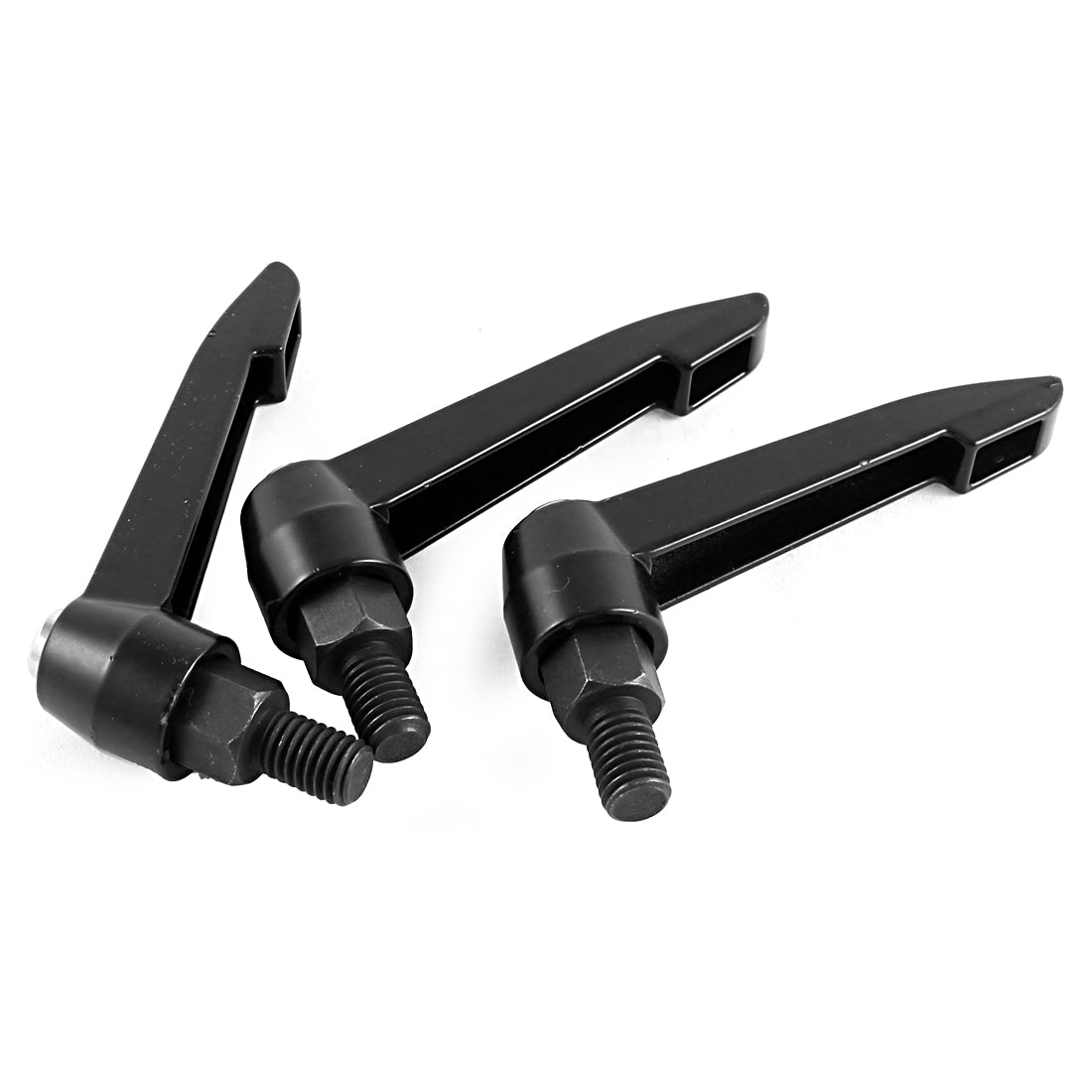 Harfington M10x15mm Thread 80mm Long Lever Lathe Machinery Adjustable Clamping Handle 3pcs