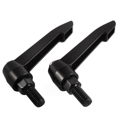 Harfington M10x20mm Thread 80mm Long Lever Lathe Machinery Adjustable Clamping Handle 2pcs
