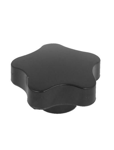 Harfington M16 x 60mm Female Thread Plastic Star Head Clamping Knob Jig Black
