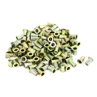 Harfington 100 Pcs M5 Threaded Countersunk Head Knurled Blind Rivet Nuts Nutserts