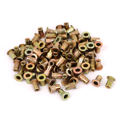 Harfington 100pcs M3x9mm Carbon Steel Countersunk Head Blind Rivet Nuts