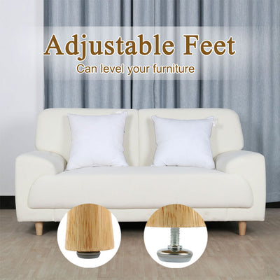 Harfington Uxcell M6 x 25mm Threaded Furniture Cabinet Screw On Leveling Glide Foot 50 Pcs