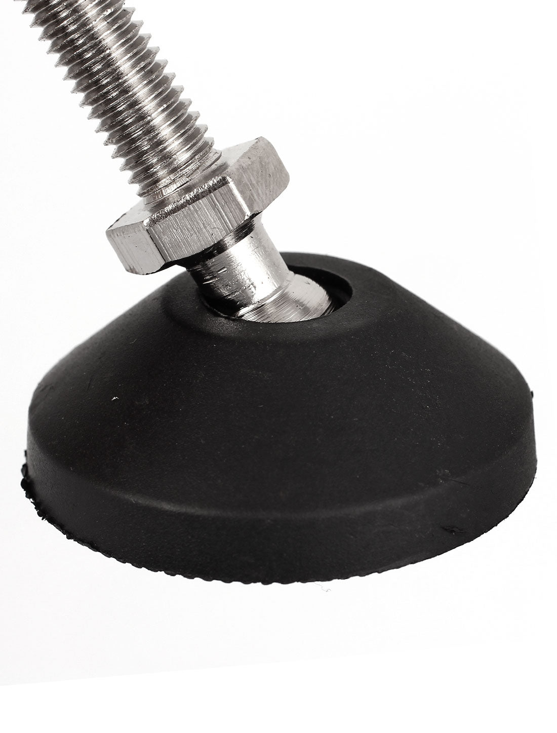 uxcell Uxcell Swivel Base Stud Mount Screw On Type Adjustable Leveling Foot Threaded Furniture Glide M10x48mm 5pcs